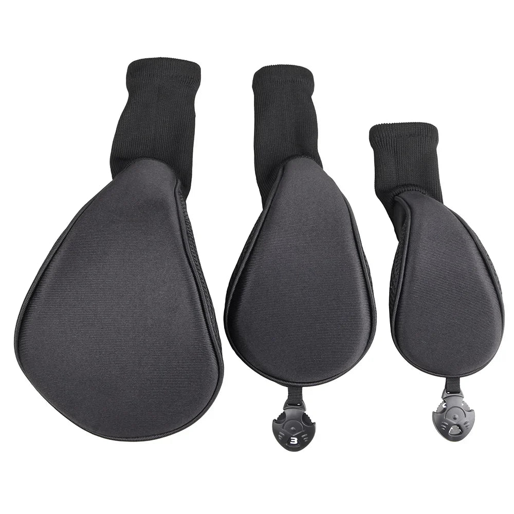Golf Head Covers – 3-Piece Numbered Wood Set