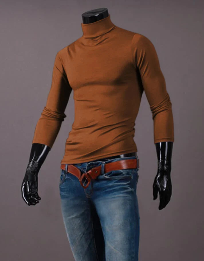 Men’s Thermal Shirt – Slim Fit High Neck Long Sleeve Winter Top