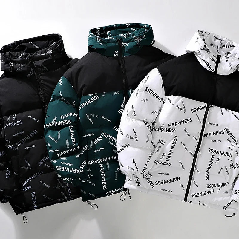 Men Winter Parka – Thick Warm Cotton-Padded Hooded Coat