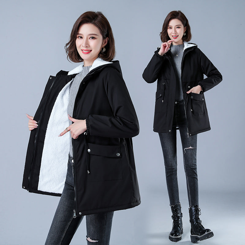 Women Winter Puffer Coat – Warm Cotton Hooded Casual Parka