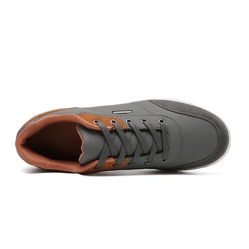 Waterproof Leather Sneakers – Non-Slip Walking Shoe