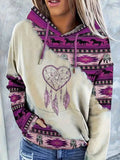 Women's Ethnic Style Retro Print Hoodie