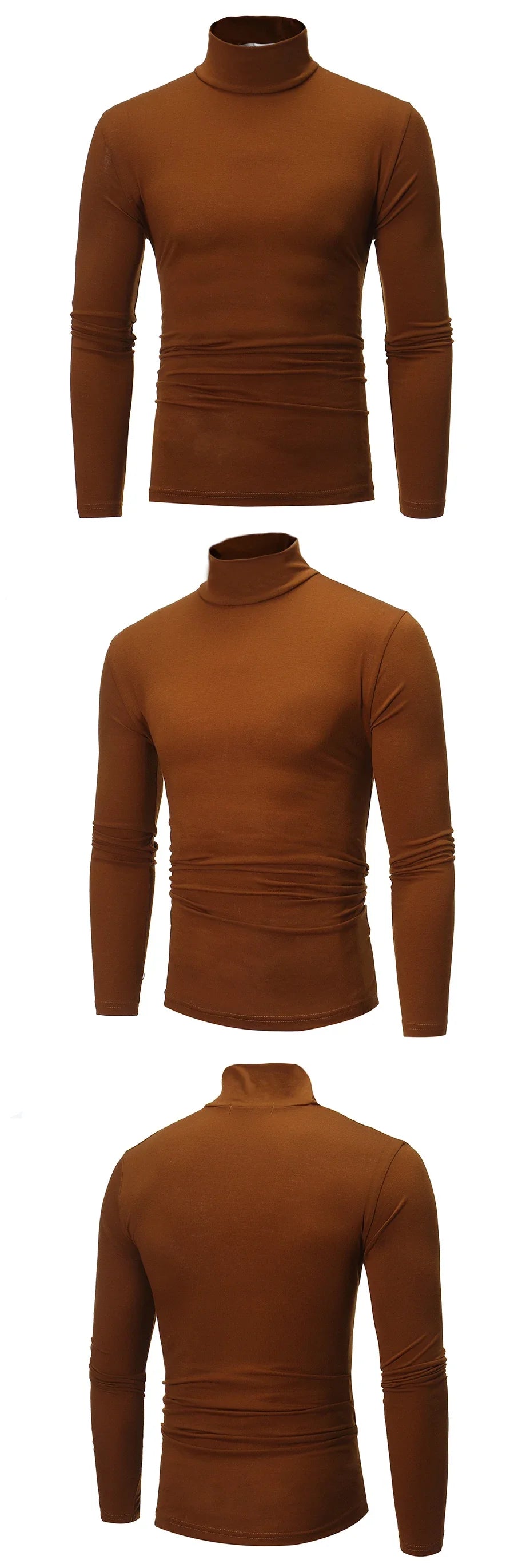 Men’s Thermal Shirt – Slim Fit High Neck Long Sleeve Winter Top
