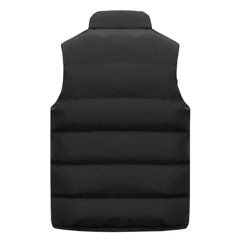 Mens Vest Jacket – Warm Sleeveless Waterproof Zipper Coat