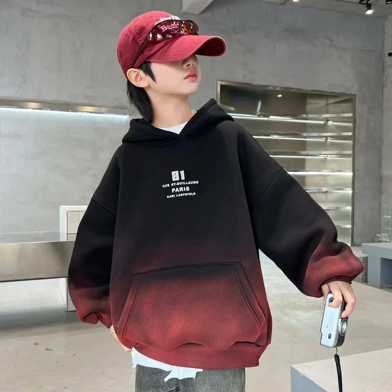 Kids Winter Hoodie – Warm Gradient Sweatshirt