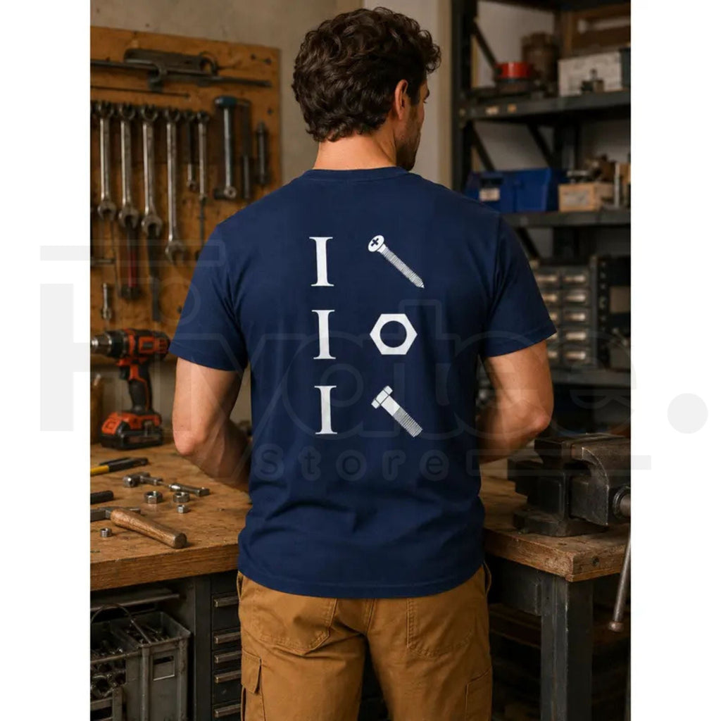 Screws Nuts and Bolts Fun Mechanic T-Shirt – Funny Garage Graphic Tee