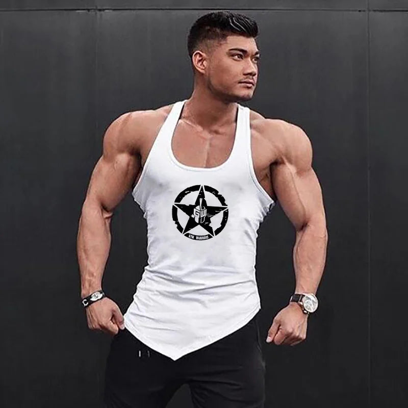FlexFit Cotton Sleeveless Muscle Tank - Irregular Hem