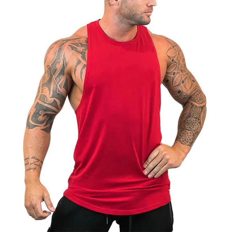 Men's Breathable Fitness Sleeveless Sports Tee