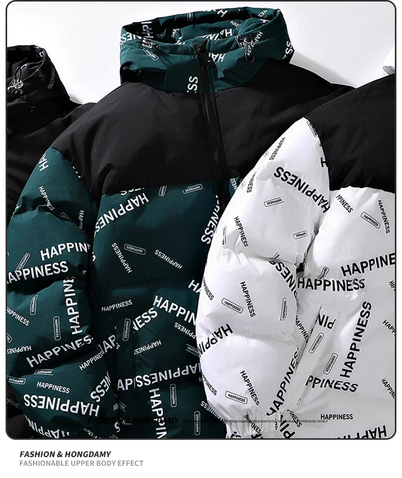 Men Winter Parka – Thick Warm Cotton-Padded Hooded Coat