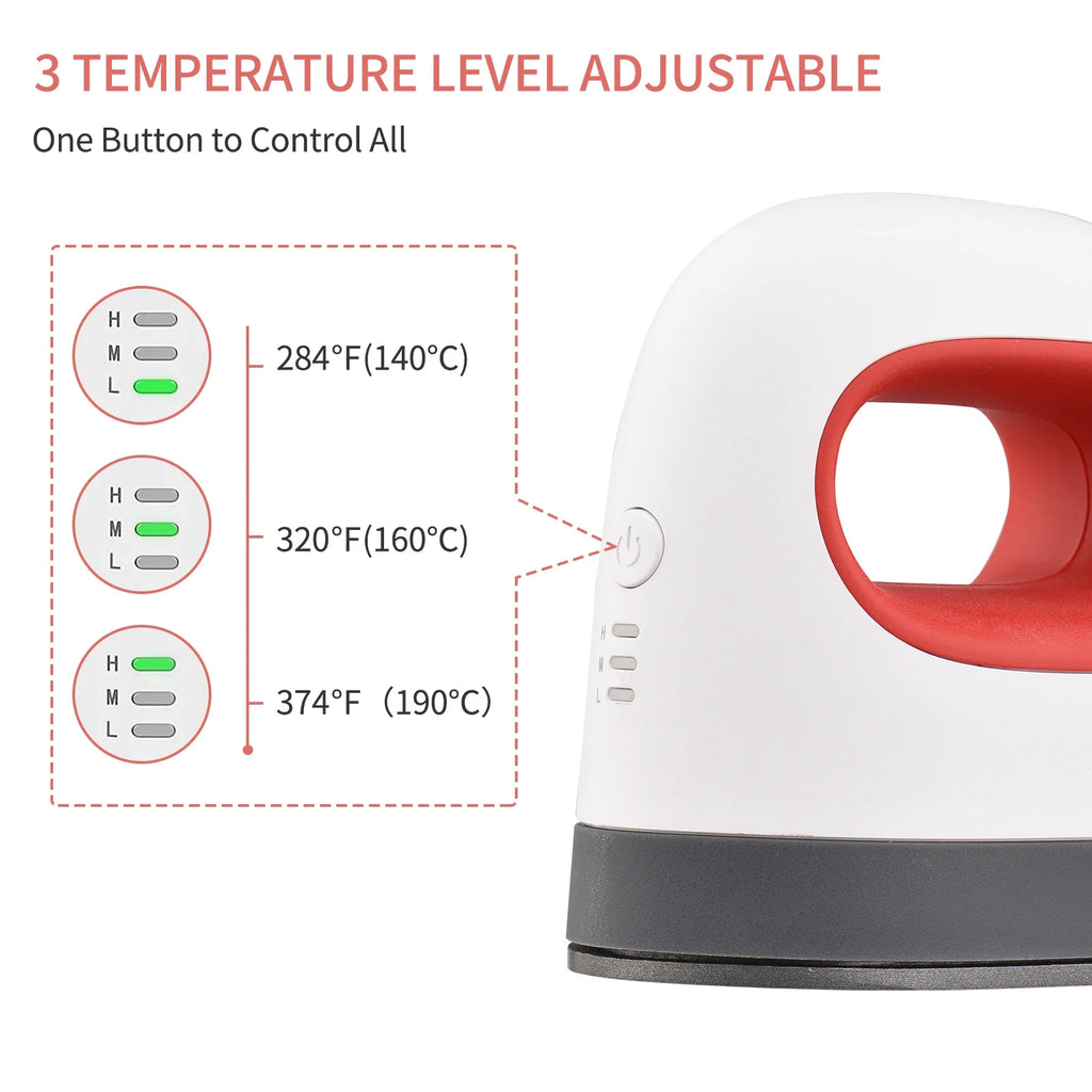 Portable 220V Mini Heat Press Machine T-Shirt Printing DIY Easy Heating Transfer Press Iron Machines for Clothes Bags Hats
