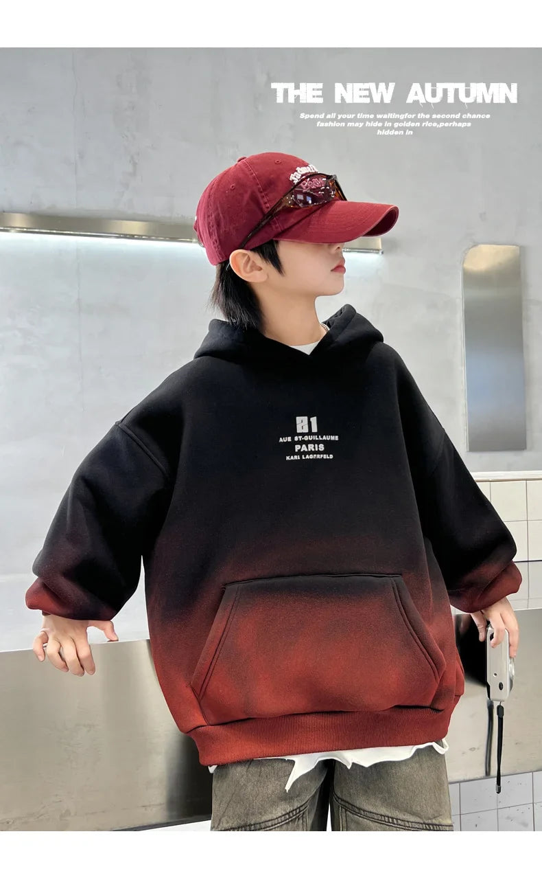 Kids Winter Hoodie – Warm Gradient Sweatshirt