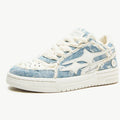 Retro Leather Tennis Sneakers – Casual Star Design