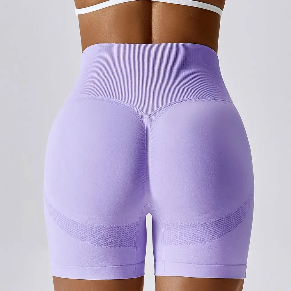FlexiFit High-Waist Seamless Sports Shorts for Women