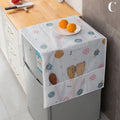 Color: light yellow - Refrigerator Dust Cover With Storage Bag Washable Multi-purpose Household Washing Machine Cabinet Dust Protection Cover