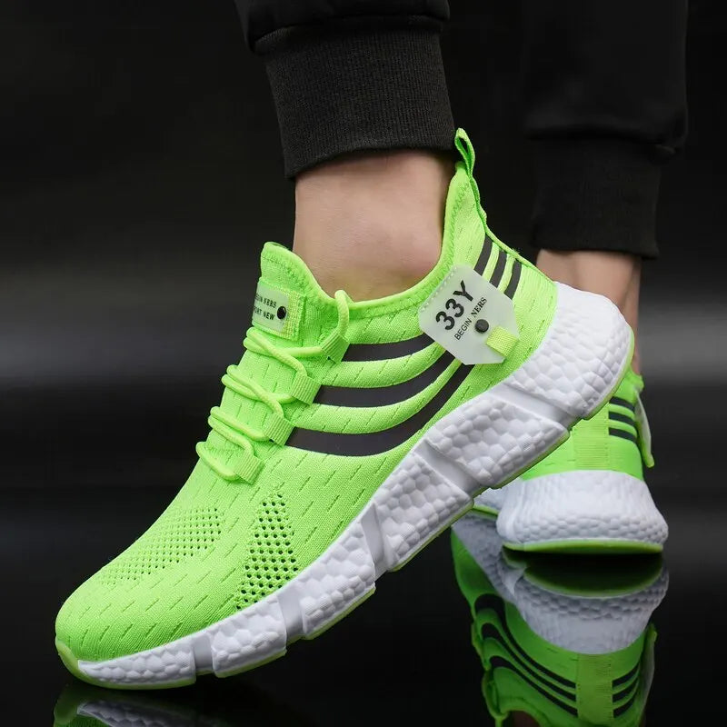 Men's Mesh Running Sneakers - Breathable & Lightweight