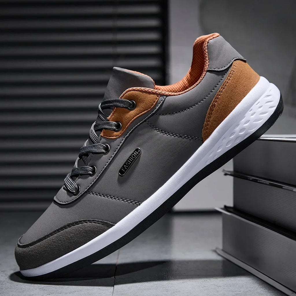 Waterproof Leather Sneakers – Spring Autumn Walking Shoe