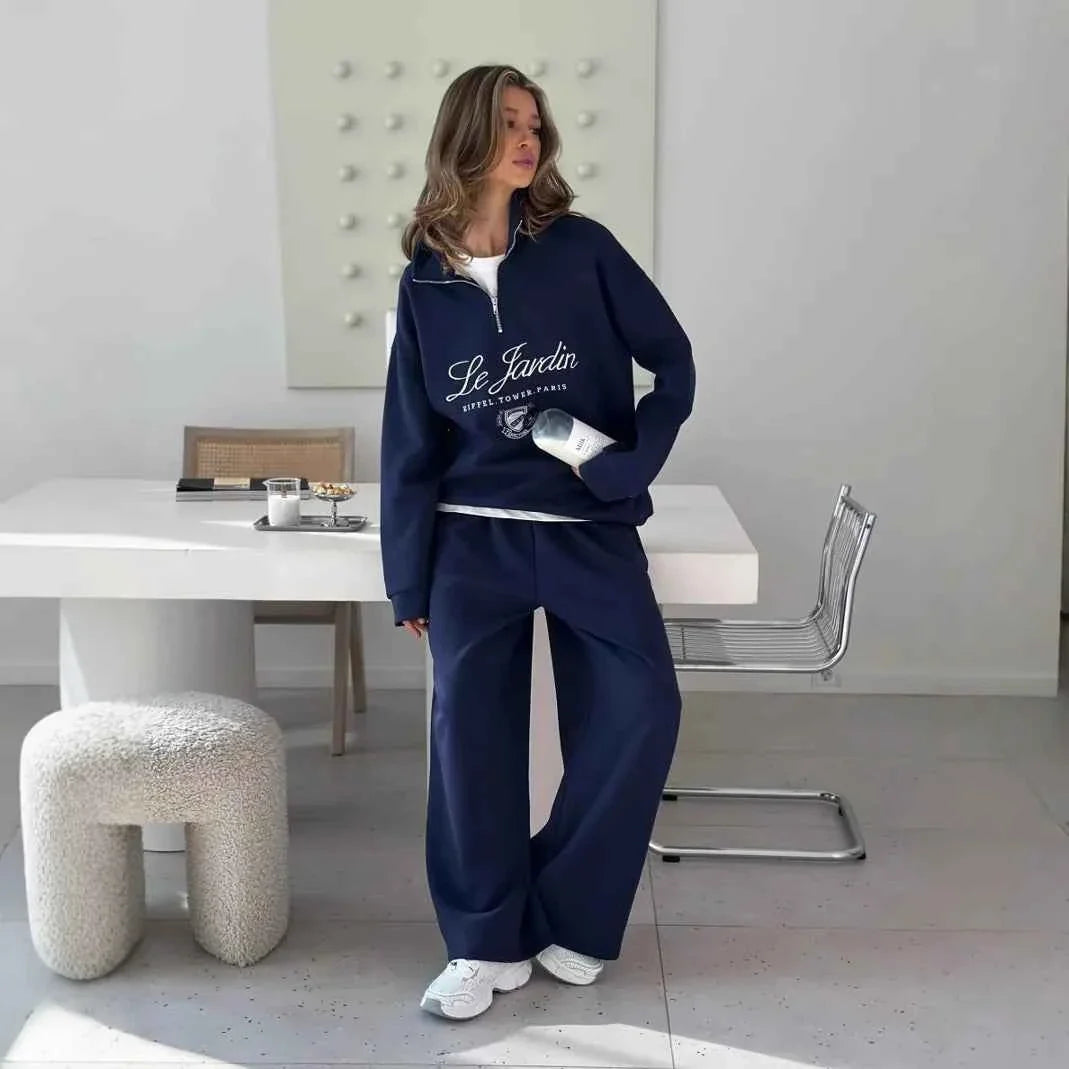 Women's Embroidered Sports Suit Set