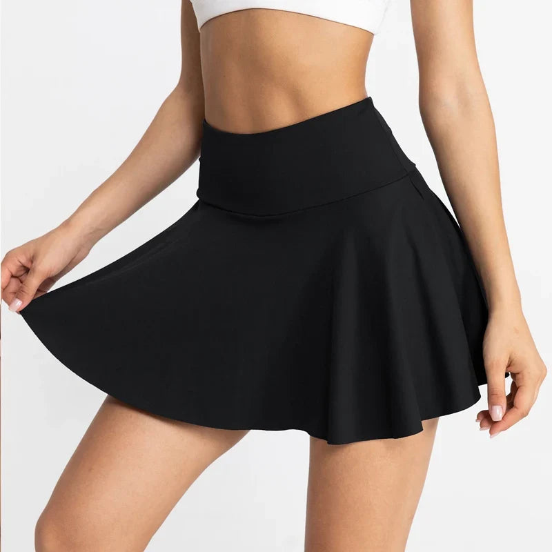 Women’s High Waist Pleated Tennis Skort with Pockets