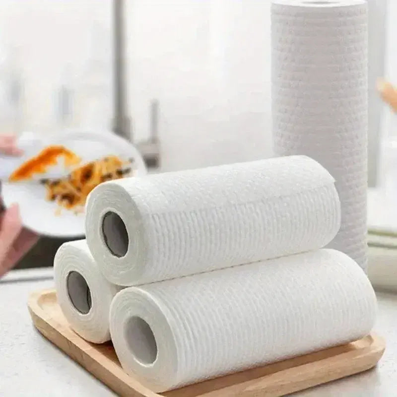 Color: Blue, Specification: 10pcs - 500/50pcs Reusable Kitchen Disposable Rags Non-Woven Cleaning Cloths Washing Dishcloths Rag Cloth Towels Non-stick Scouring Pads