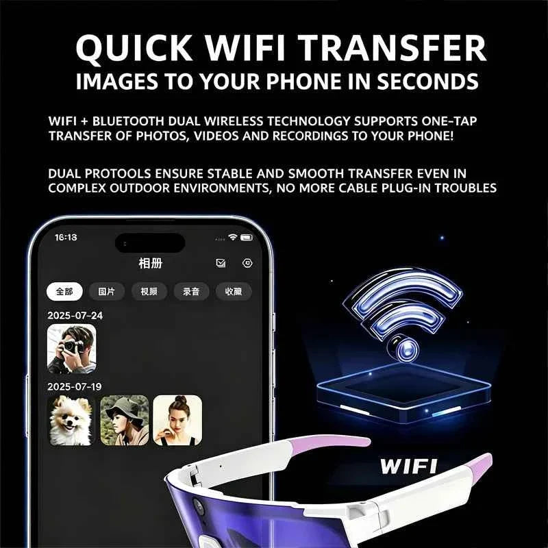 M95 AI Camera Sports Sunglasses with HD Video