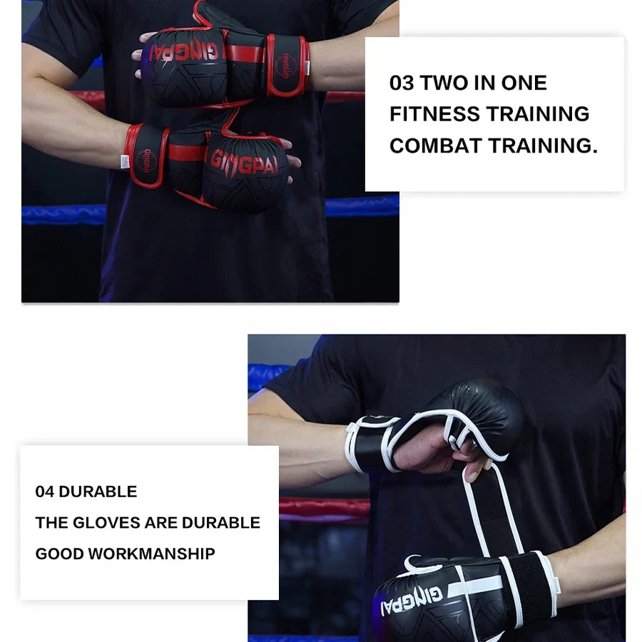 MMA Boxing Gloves Half Finger Training Equipment