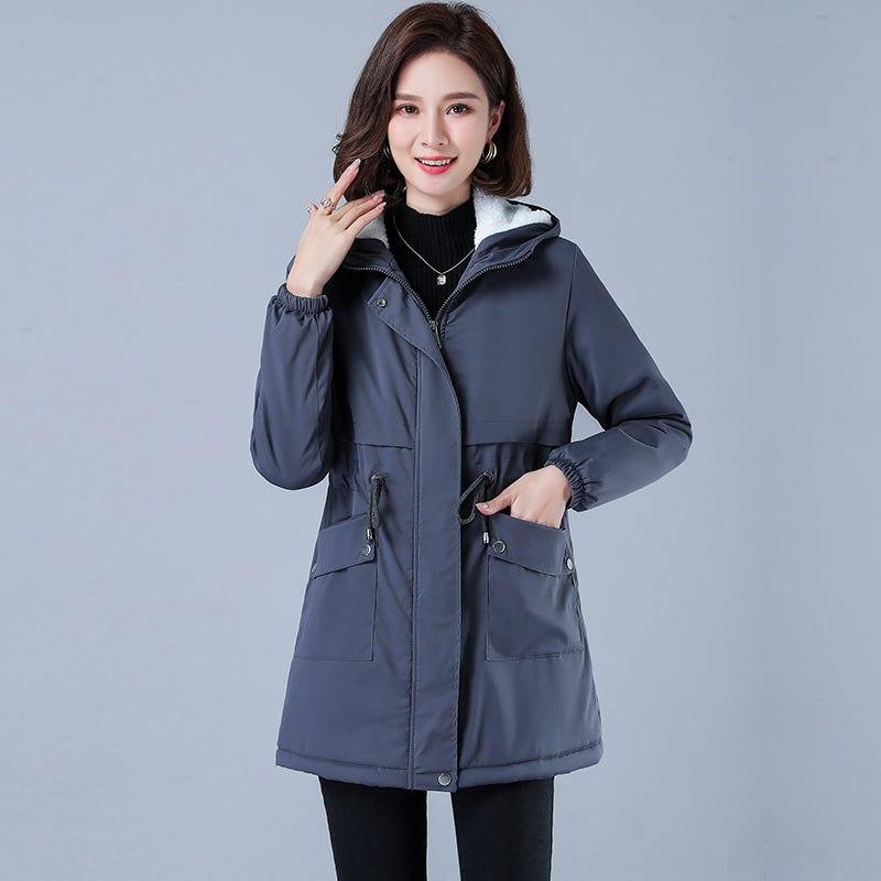 Women Winter Puffer Coat – Warm Cotton Hooded Casual Parka