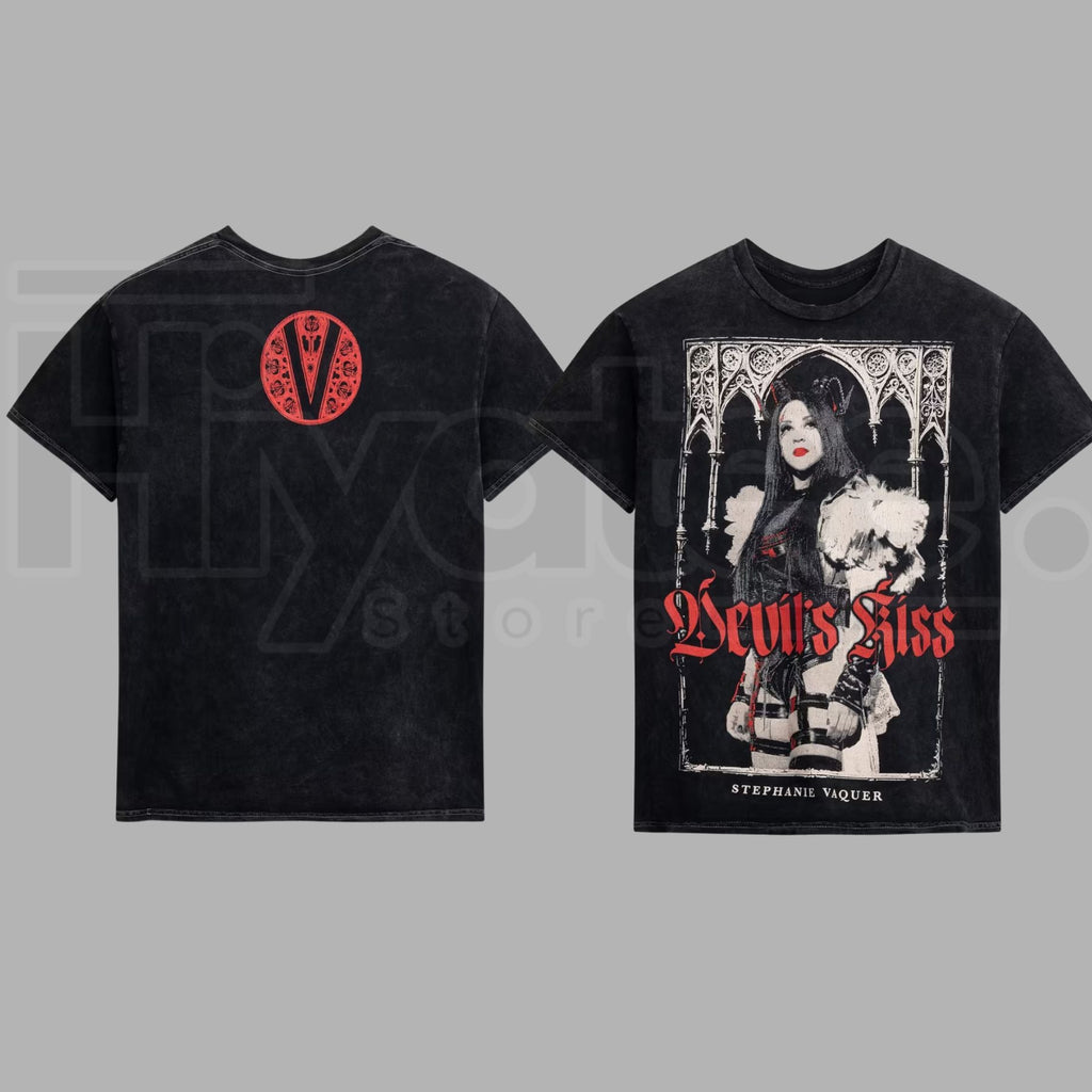 Stephanie Vaquer Devil's Kiss T-Shirt – Medieval Gothic Arch Tee