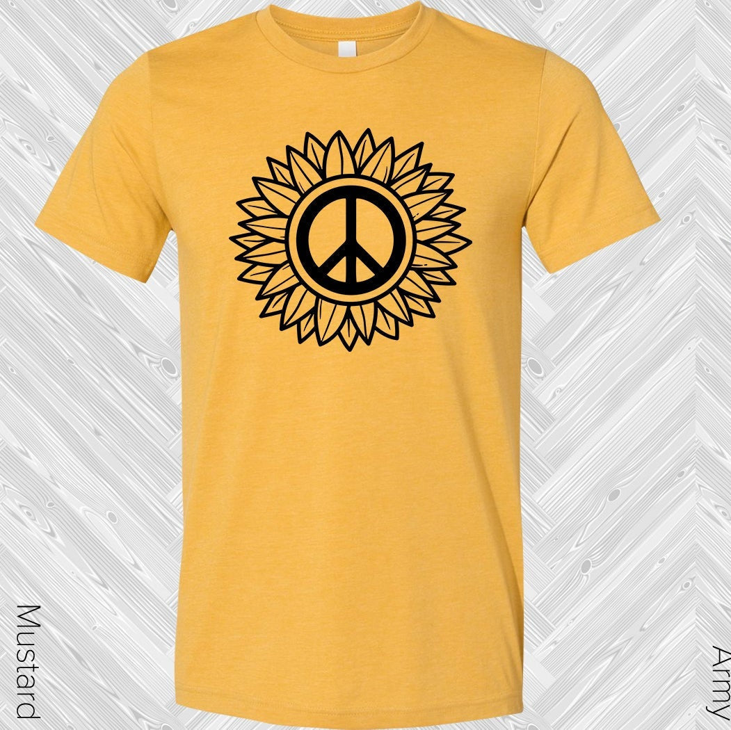 Sunflower Peace Sign Graphic Tee