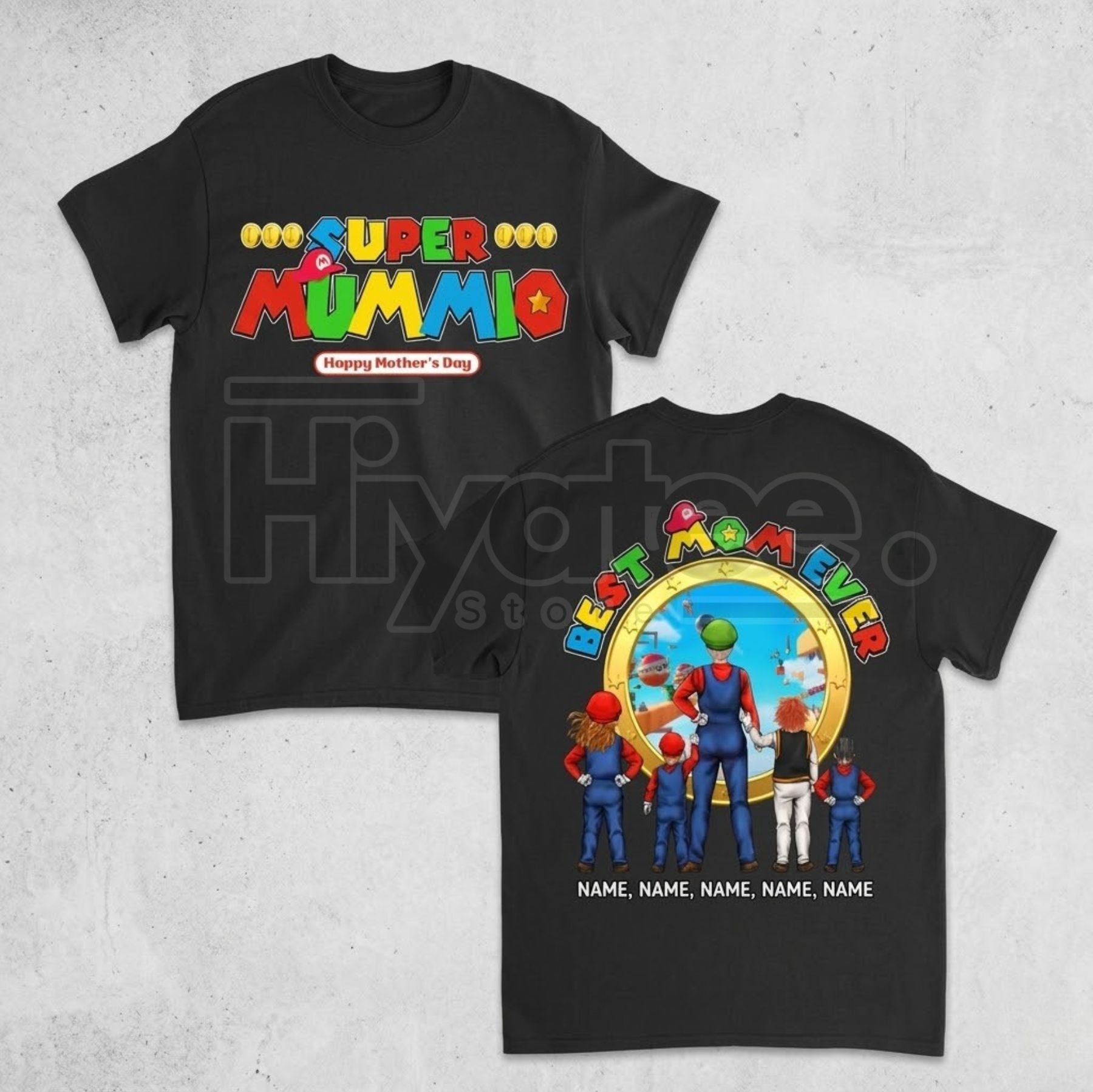 "Super Momio" Retro Gaming – Personalized Best Mom Ever Mother's Day Top