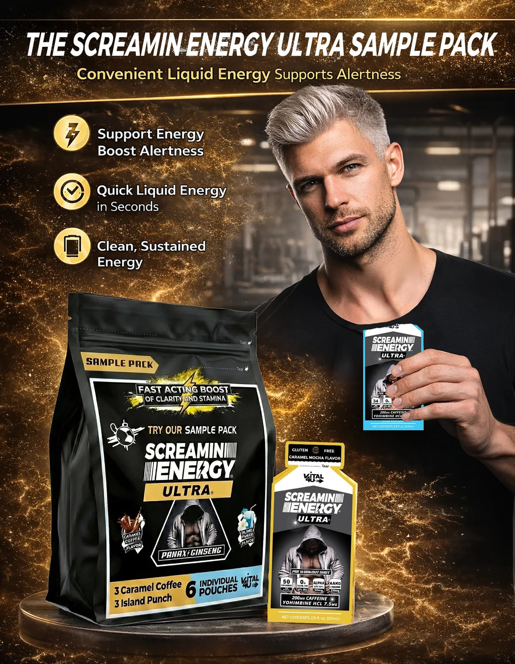 Screamin Energy Ultra Sample Pack - 6 Pouches