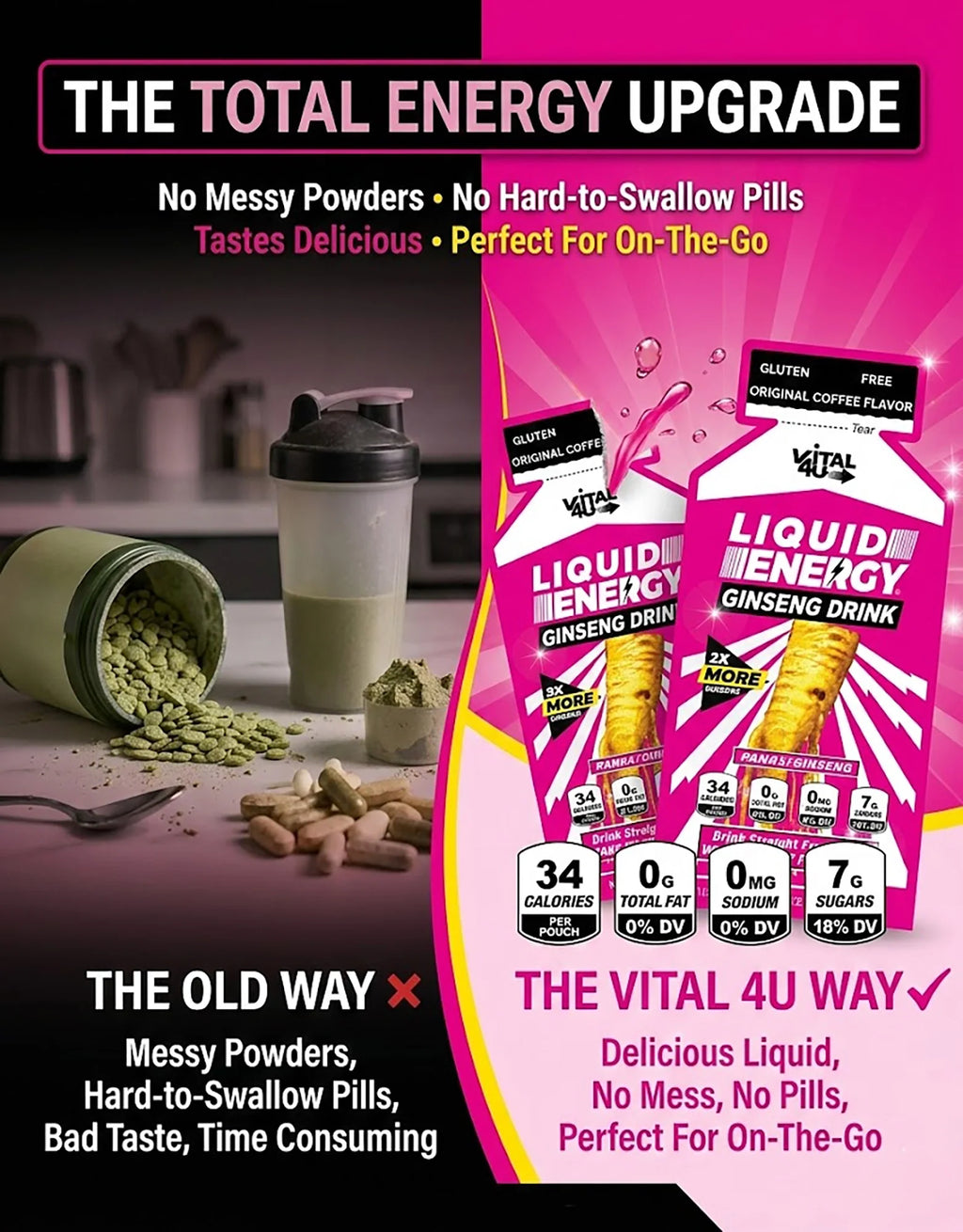 Liquid Energy Ginseng Sample Pack - 6 Pouches