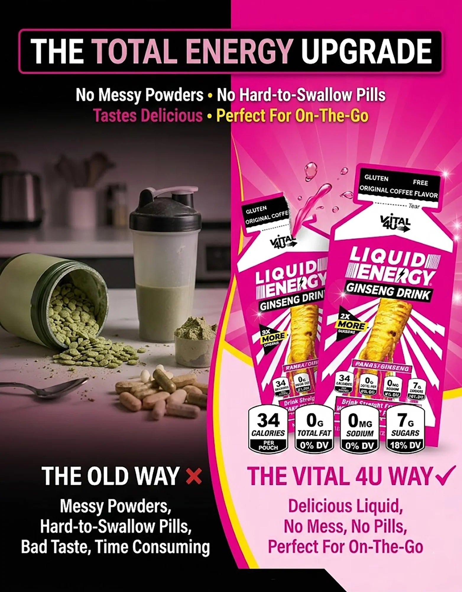 Liquid Energy Ginseng Sample Pack - 6 Pouches