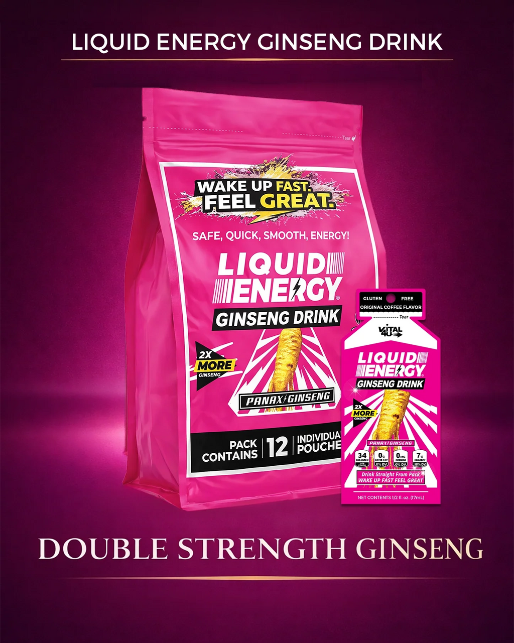 Liquid Energy Ginseng Drink Original Coffee