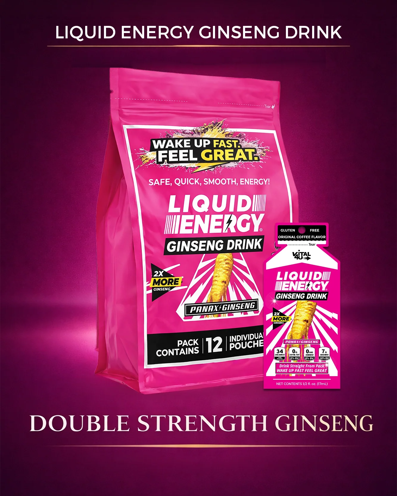 Liquid Energy Ginseng Drink Original Coffee