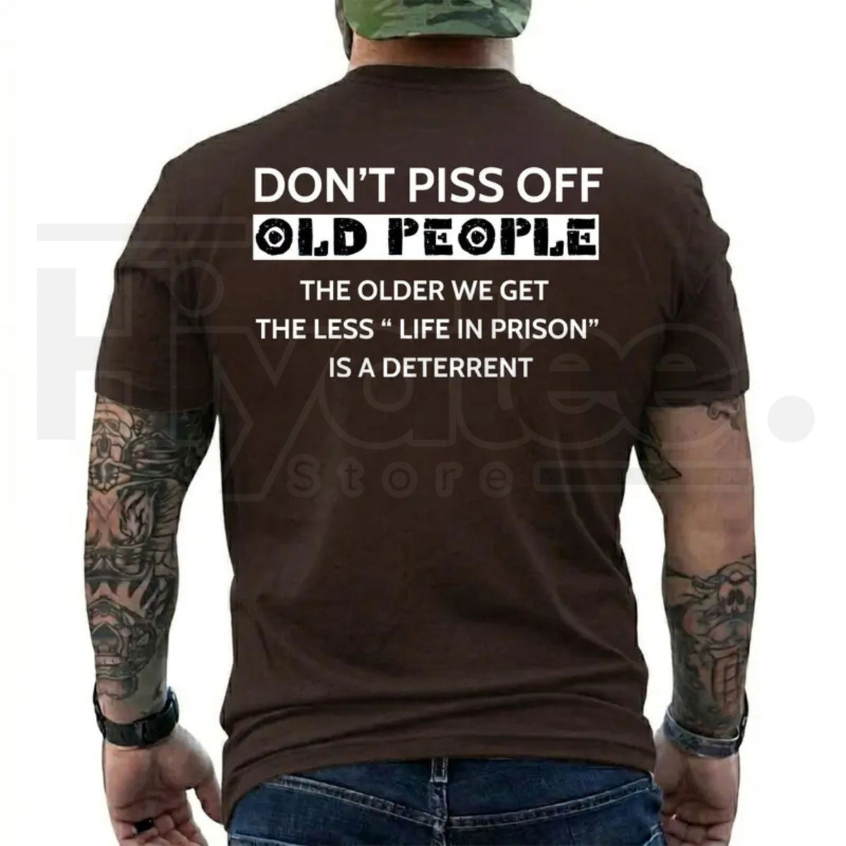 The Less Life In Prison Is A Deterrent T-Shirt – Funny Old People Retro Graphic Tee