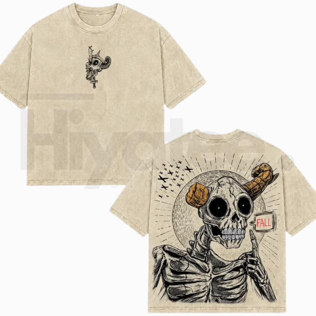 The Lich Adventure Time Double Printed Vintage T-Shirt – Dark Fantasy Graphic Oversized Tee