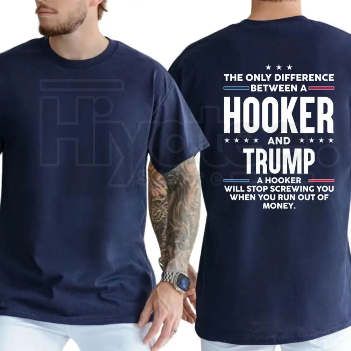 "The Only Difference" – Funny Sarcastic Political Liberal Top