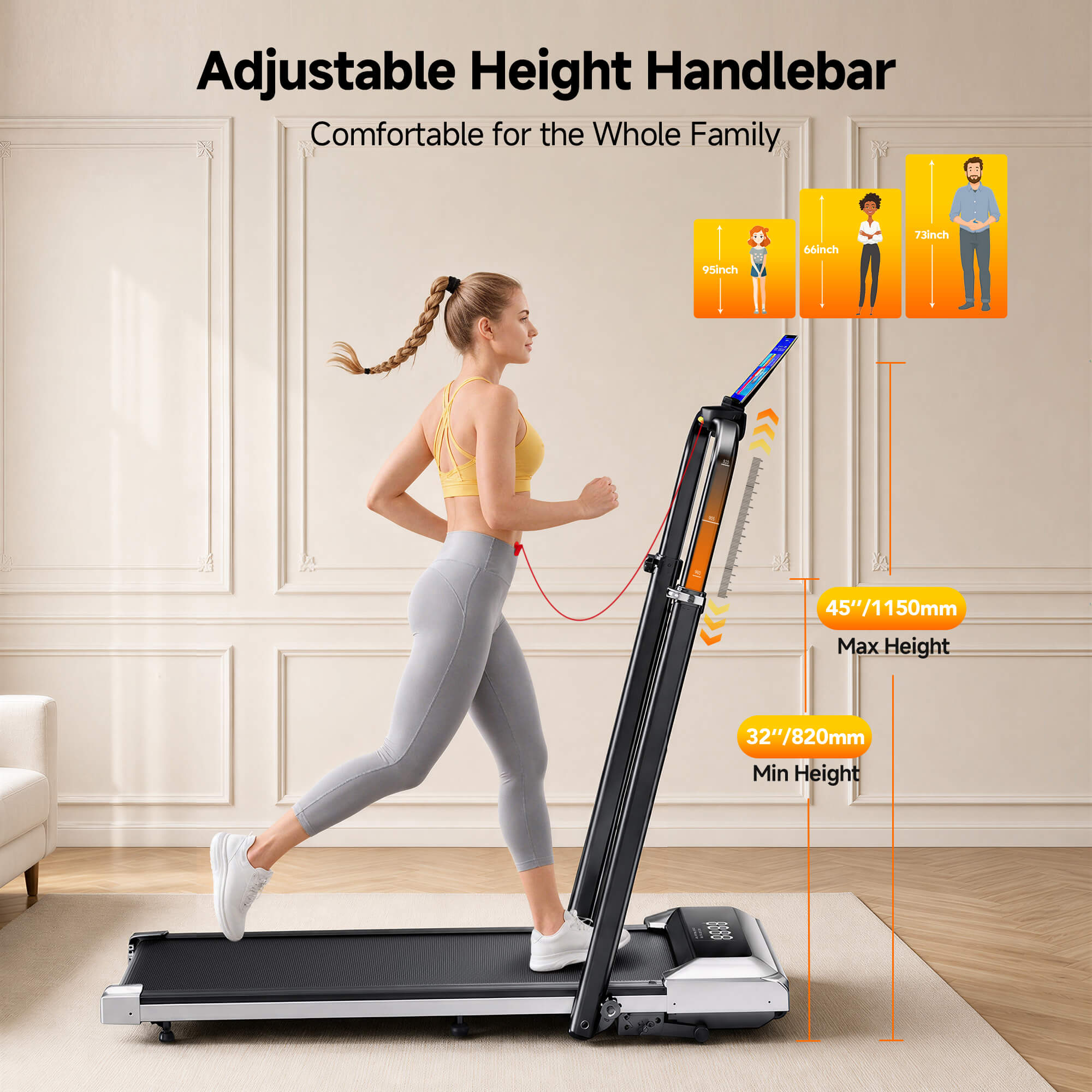 Toputure TP6 Treadmill with Adjustable Handle