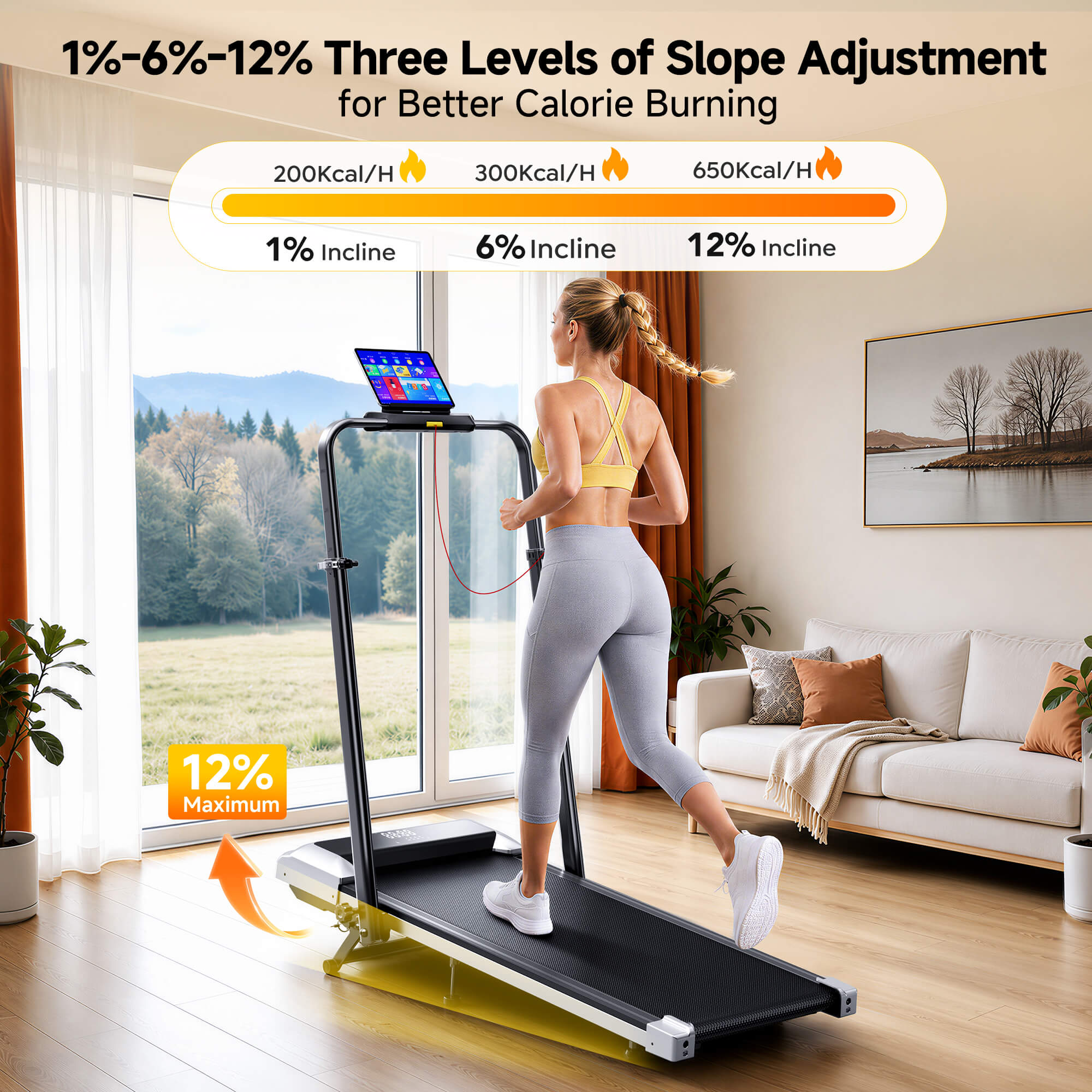 Toputure TP6 Treadmill with Adjustable Handle