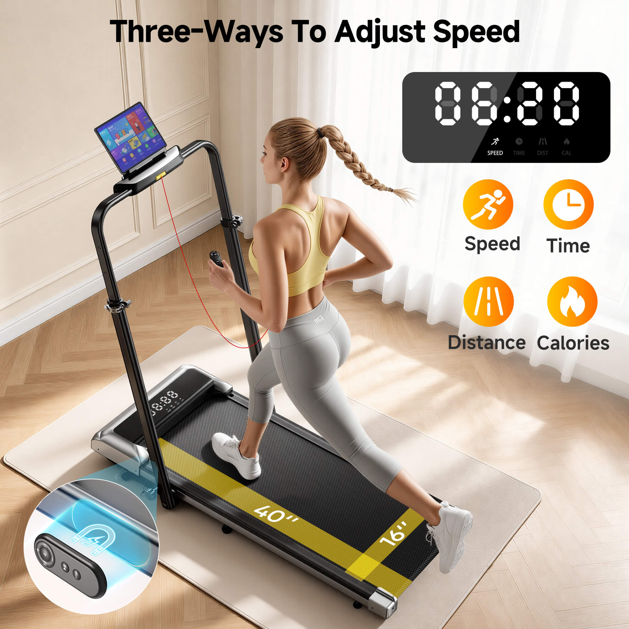 Toputure TP6 Treadmill with Adjustable Handle