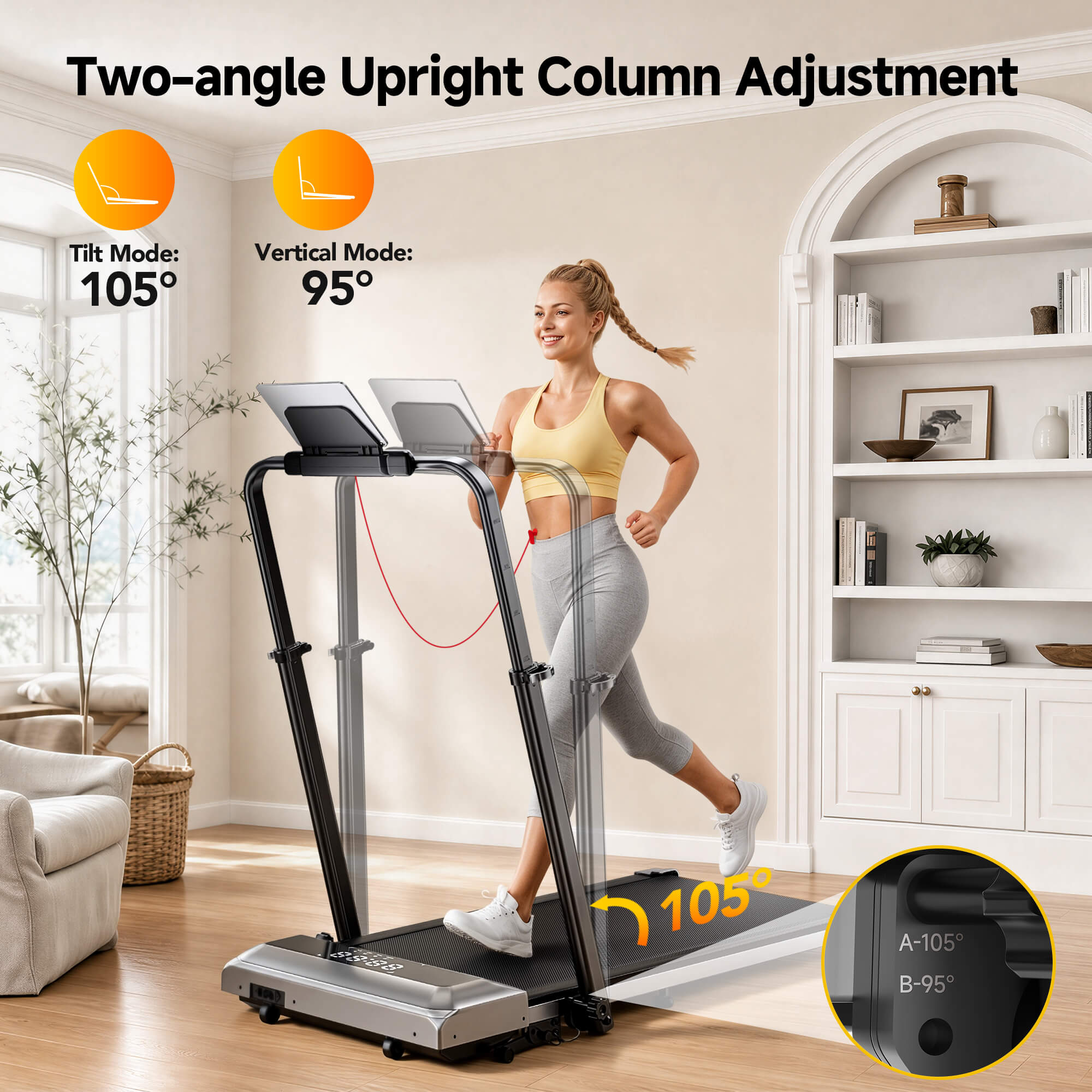 Toputure TP6 Treadmill with Adjustable Handle