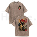 Unisex Great Ape Oozaru Saiyan Vintage Washed T-Shirt – Retro Anime DBZ Graphic Heavyweight Streetwear Top