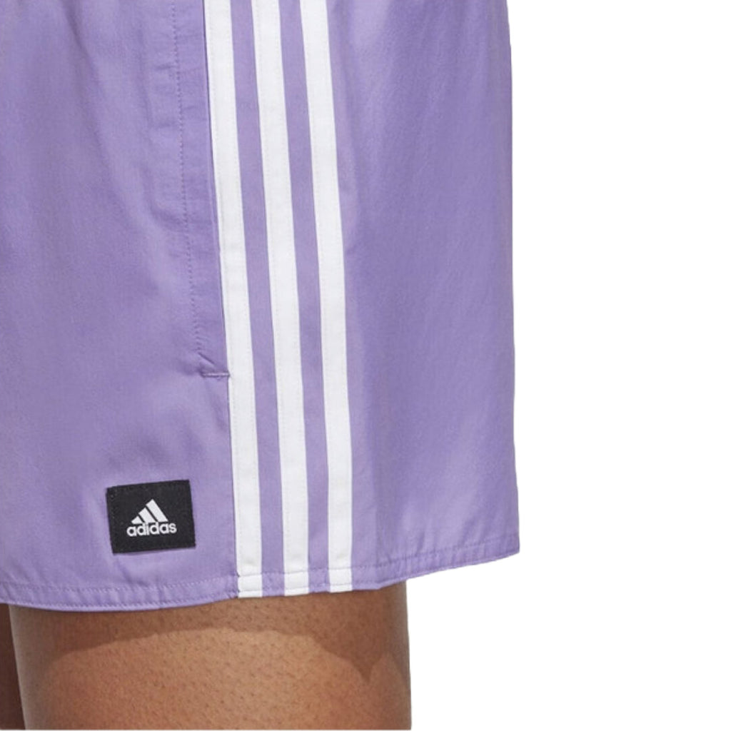 adidas Men's 3 Stripes CLX Swimwear Shorts VSL - VIOFUS/WHITE