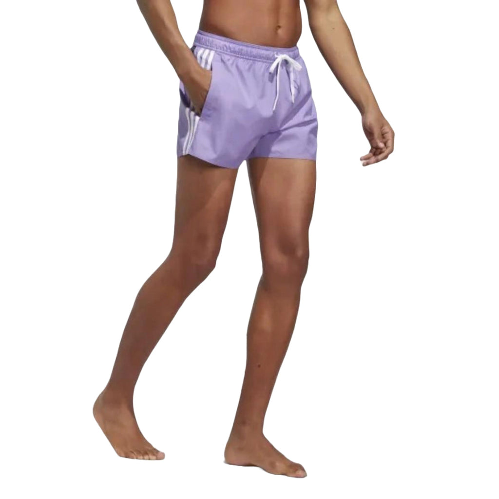 adidas Men's 3 Stripes CLX Swimwear Shorts VSL - VIOFUS/WHITE