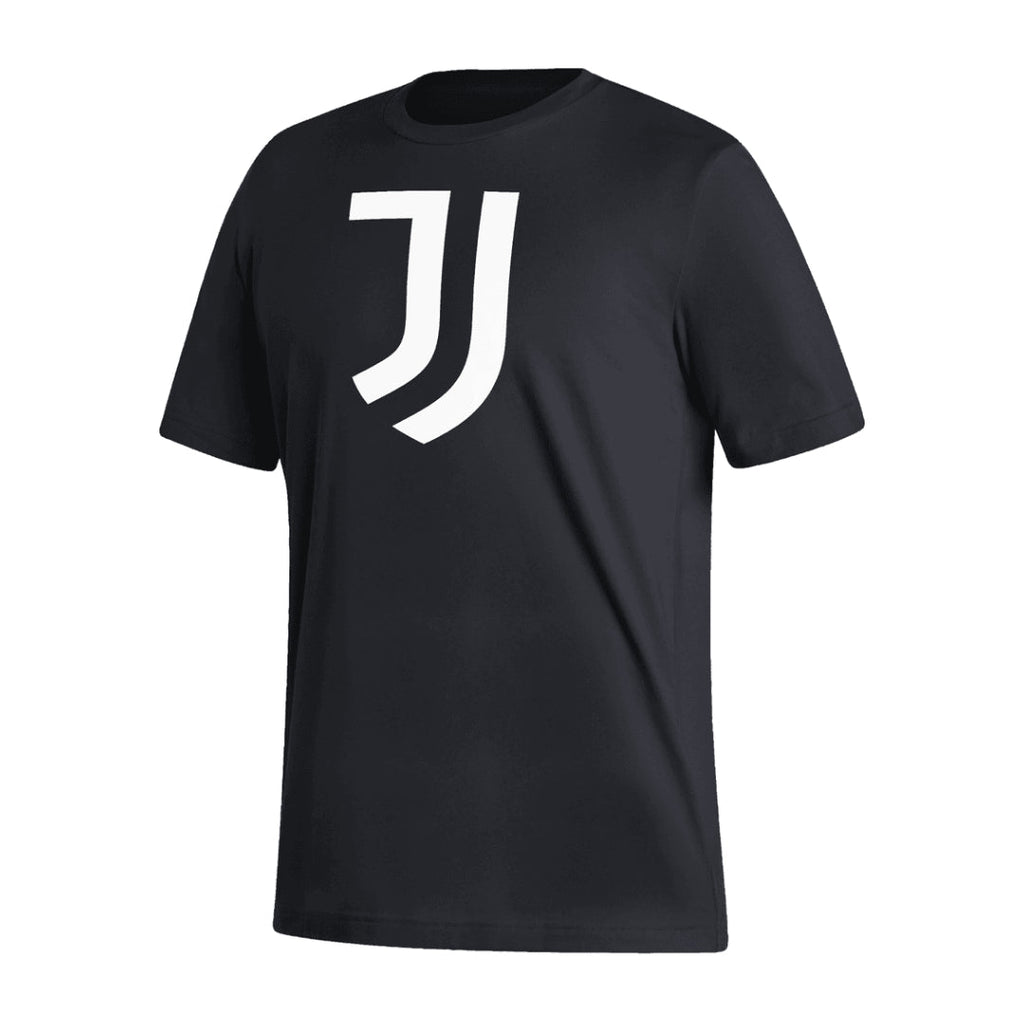 adidas Men's Juventus Short Sleeve Crest Tee - BLACK / WHITE