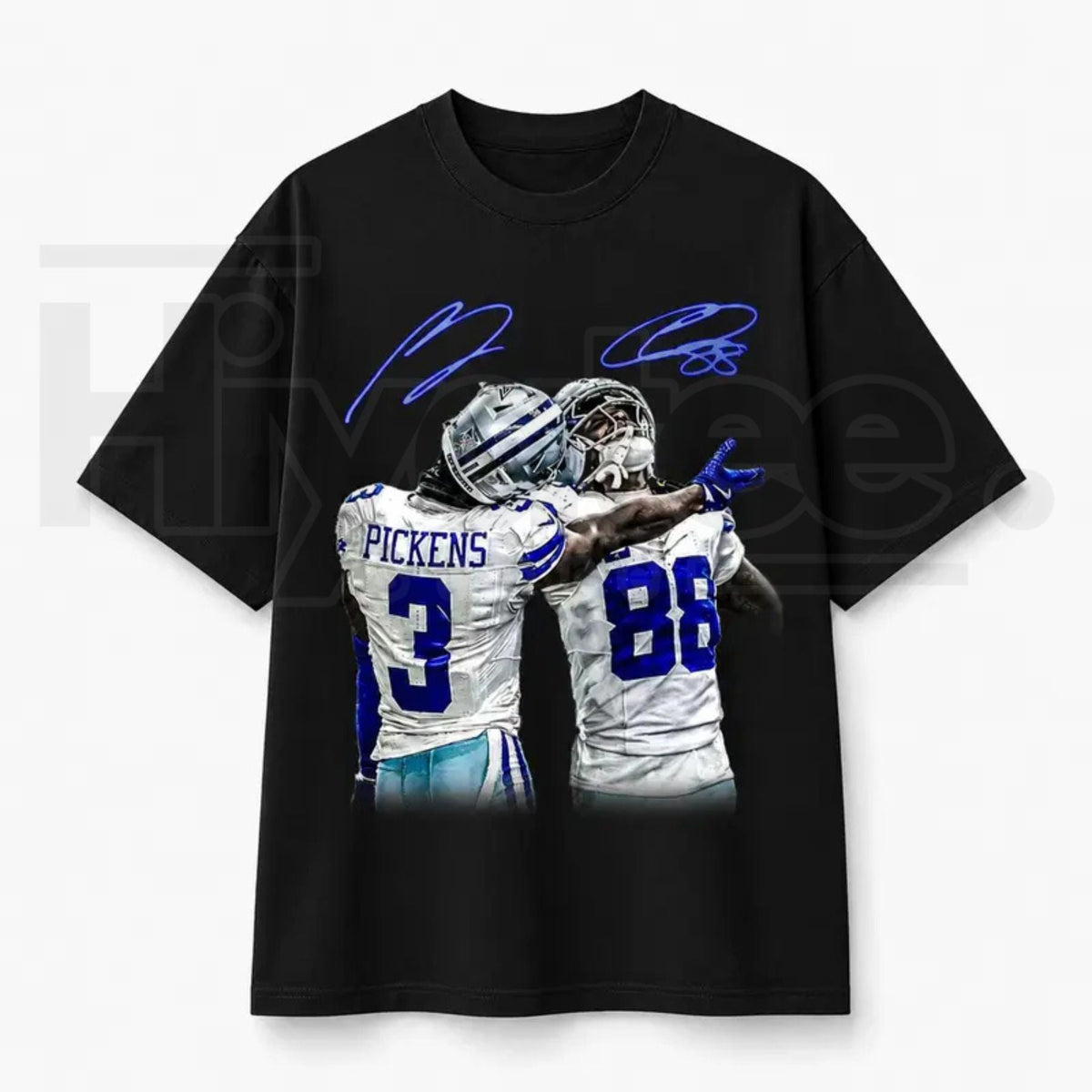 Vintage Close-Up Football Athlete Signature T-Shirt – Sports Fan Graphic Tee