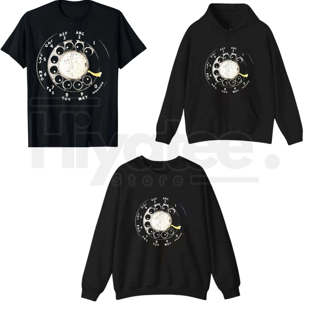 "Vintage Rotary Phone Dial" – Retro Tech Aesthetic Women's Graphic Top