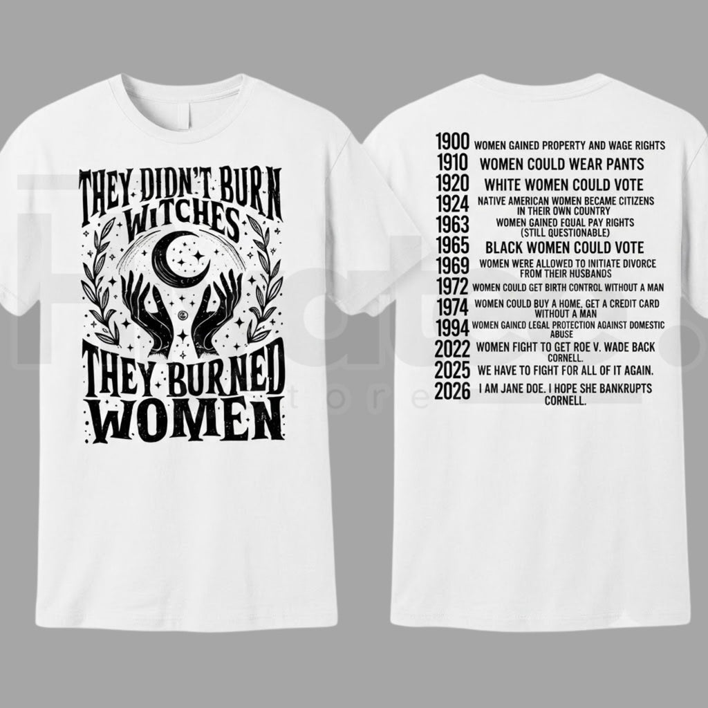 Witch-Themed Women's Rights 2026 T-Shirt – Feminist Graphic Tee