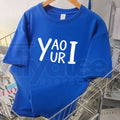 Yaoi Yuri Text Graphic T-Shirt – Handwritten Bold Back Print Anime Tee