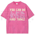 'You Can Do Hard Things' Cute Retro Doodles Motivational Teacher Tee – Uplifting Back To School Cotton Shirt
